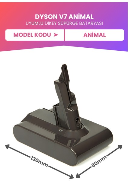 Dyson V7 Animal Uyumlu Batarya (Maksimum Kapasite) 21.6 V 4000MAH Dikey Süpürge Bataryası fiyatları