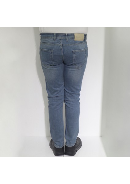 Hacker Fistan Store Erkek Açık Mavi Normal Bel Rahat Kesim Dar Paça Jean Pantolon fırsatları