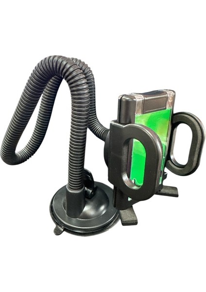 H111 Araç Içi Telefon Tutucu Vakumlu 60CM Uzun Spiralli Tutucu