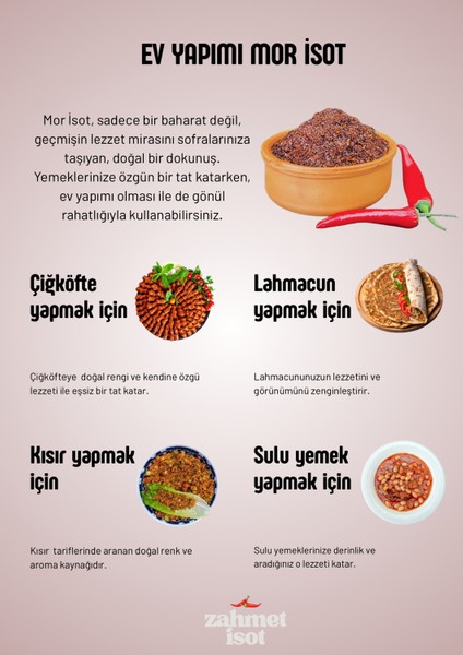 Özel Urfa Ev Yapımı Acı Mor İsot 1 kg