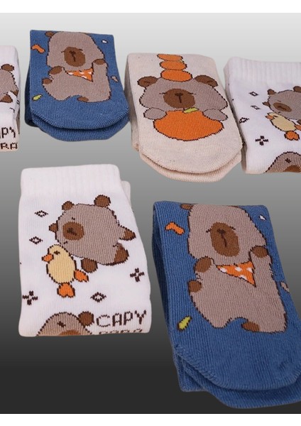 3'lü Erkek Çocuk Capy Bara Desenli Soket Çorap fiyatları