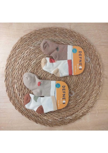 4 Çift Antıbacterial Pamuklu New Born Yenidoğan Unısex Bebek Çorap