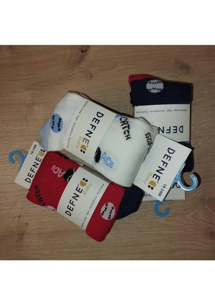 KIPIRIK Kopya - 3 Adet Pamuklu Erkek Çocuk Ve Bebek Külotlu Çorap