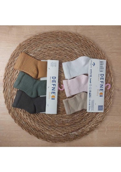 KIPIRIK BABY 6 Çift Pamuklu New Born Yenidoğan Kız Bebek Çorap