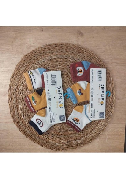 KIPIRIK BABY 6 Çift Pamuklu New Born Yenidoğan Erkek Bebek Çorap