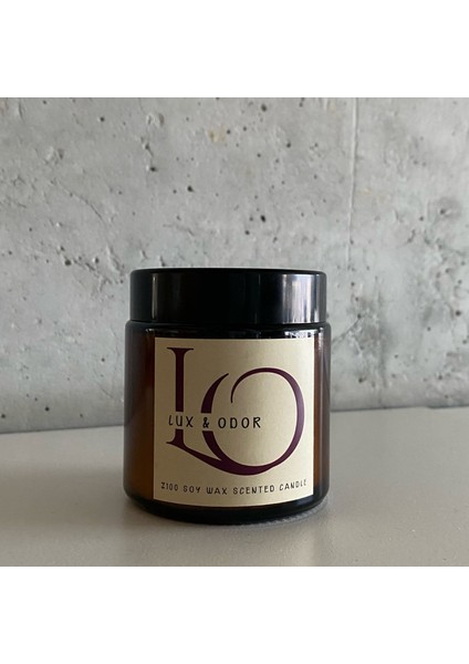 Sandal Ağacı Kokulu Doğal Soya Wax Amber Kavanoz Mum
