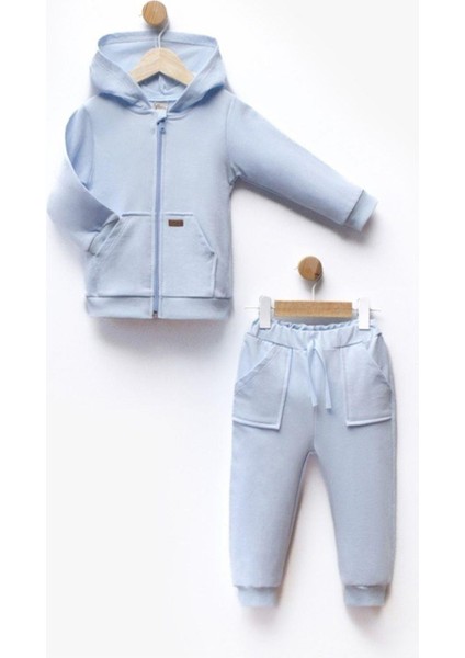 *Bebek*Çocuk* 2'Li Takım Fermuarlı*Cepli*Kapüşonlu