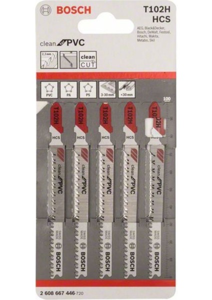 T 102 H Clean For Pvc 5'li Dekupaj Testeresi Bıçağı