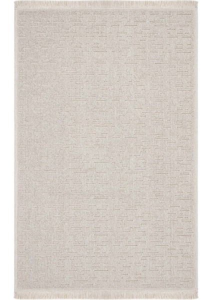 Mirage Bej Kilim Halı Çizgili Bukle Dokuma Kaymaz Taban Yumuşak Salon Oturma Odası İnce Yazlık Kilim