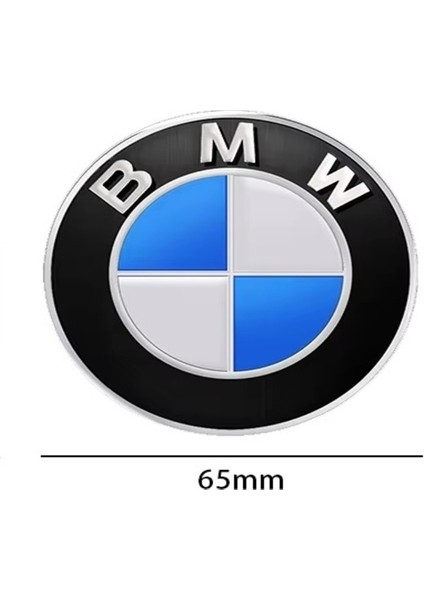 Logolu Gümüş Kenarlı Alüminyum 65 mm 4 Adet Jant Göbek Stıcker