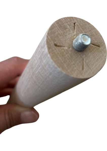 38 cm Ham (Boya Yok) 3'lü Konik Sehpa Ayağı Seti Aparat ve Vidalar Dahil