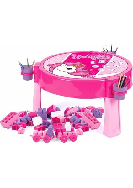 2572 Unıcorn 100 Pcs Bloklu Aktıvıte Masası Montaj