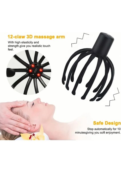 Elektrikli Sarjlı Ahtapot Terapotik Baş Kafa Masajı fırsatları