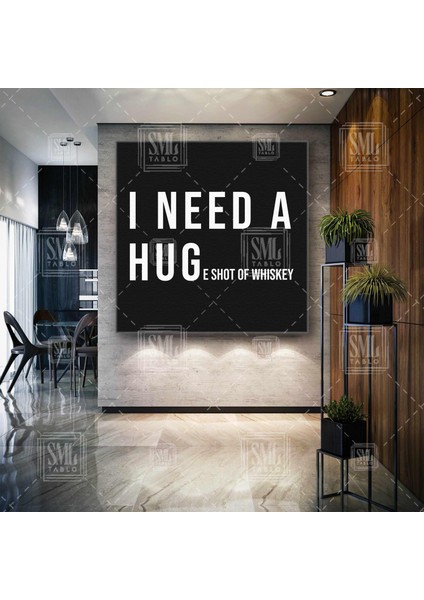 I Need A Huge Shot Of Esprili Bar Kanvas Kare Kanvas Tablo