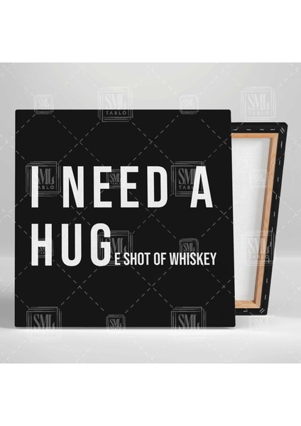 I Need A Huge Shot Of Esprili Bar Kanvas Kare Kanvas Tablo fiyatları