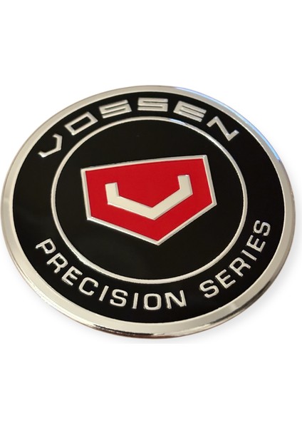 Vossen Precısıon Serıes Siyah Kırmızı Logolu Alüminyum 56 mm 4 Adet Jant Göbek Stıcker