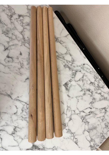 70 cm 1 Adet Konik Ahşap Masa Ayağı Kalınlık 5.5 cm Ham Aparat ve Vida Dahil