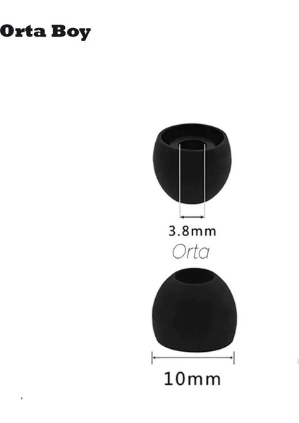 2 Çift 4-Adet Kulaklık Silikonu Samsung Uyumlu-Orta 10MM