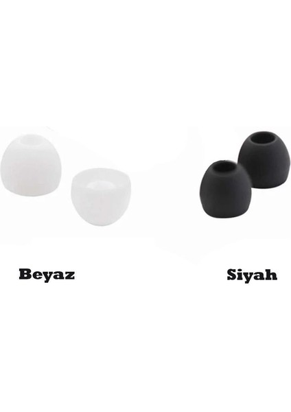2 Çift 4-Adet Kulaklık Silikonu Samsung Uyumlu-Orta 10MM