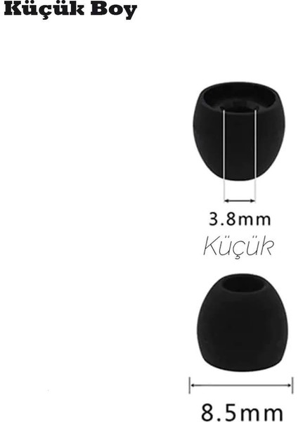 2 Çift 4-Adet Kulaklık Silikonu Samsung Uyumlu-Küçük 8.5mm