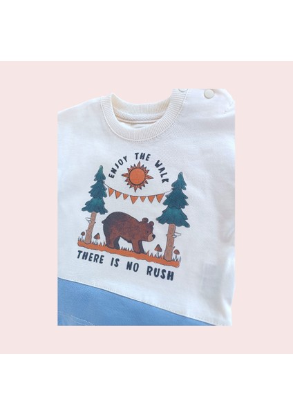 Erkek Bebek There Is No Rush Baskılı Şortlu Takım fırsatları