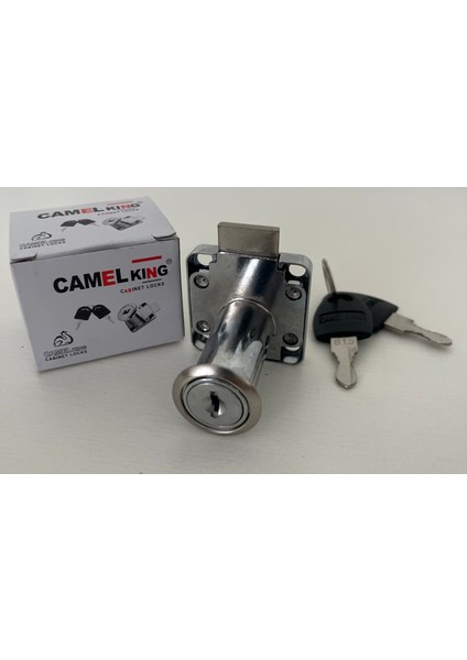 36 mm Dolap ve Çekmece Kilidi - Anahtarlı Metal Gövde (2 Paket- 2 kilit + 4 anahtar)