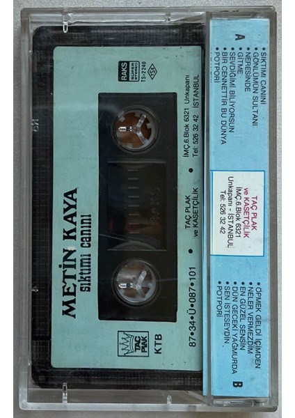 Metin Kaya Sıktımı Canını Kaset (Orjnal Dönem Kağıt Baskı Kaset)