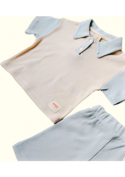 Erkek Bebek Polo Yaka Smile Etiketli Şortlu Takım indirimleri