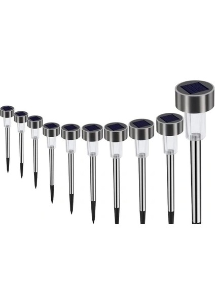 Metal Gövdeli Solar Bahçe Lambası 10'lu