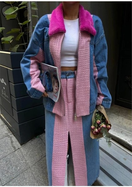 Chanel Garnili Kot Mont - Fuşya