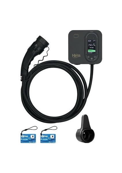 Hcdks-22 22KW Tip 2 Soketli 5m Kablolu Siyah Smart Elektrikli Araç Şarj Istasyonu