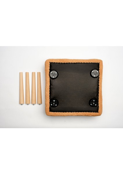 Puf Mushroom Retro Kare Çok Amaçlı Puf Bench Koltuk Tabure
