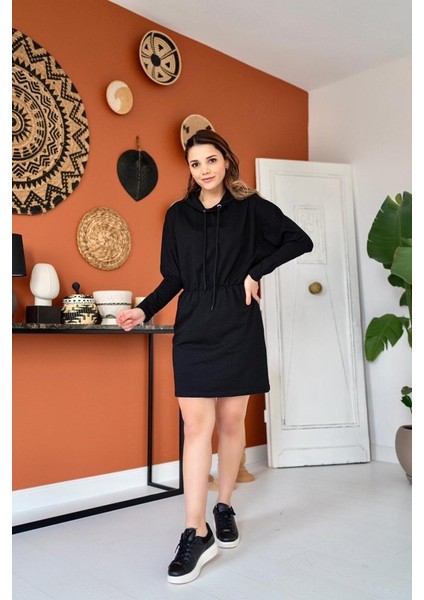 Siyah Sweatshirt Spor Elbise