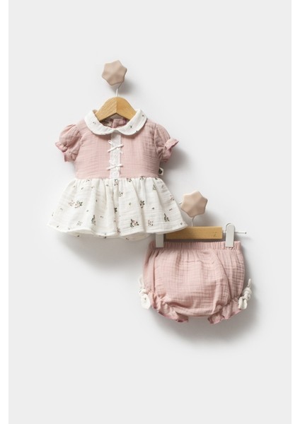 Kız Bebek 2'li Müslin Takım