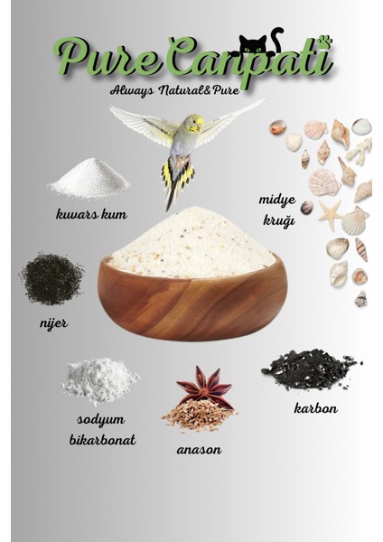 Premium Kuş Kumu 250 Gram