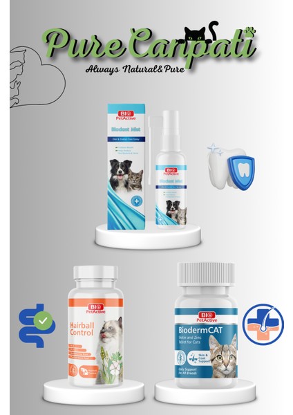 Biodent Mist,hairball Controll,biodermcat Set