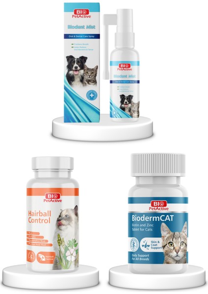 Biodent Mist,hairball Controll,biodermcat Set
