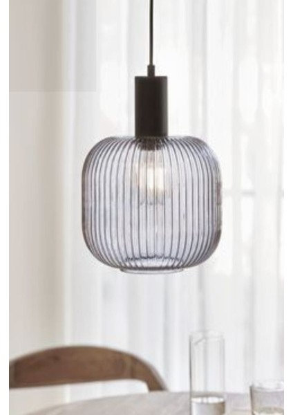 Mylights Rustik Füme Avize 20CM Spor Tekli Avize Cafe Salon Koridor Yatak Odası