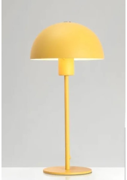 Mylights 20 cm Baslıklı Masa Abajur Gece Lambası Yatak Odası Genc Odası Lambası Sarı Okuma Lambası Masa Lambası Gece Lambası