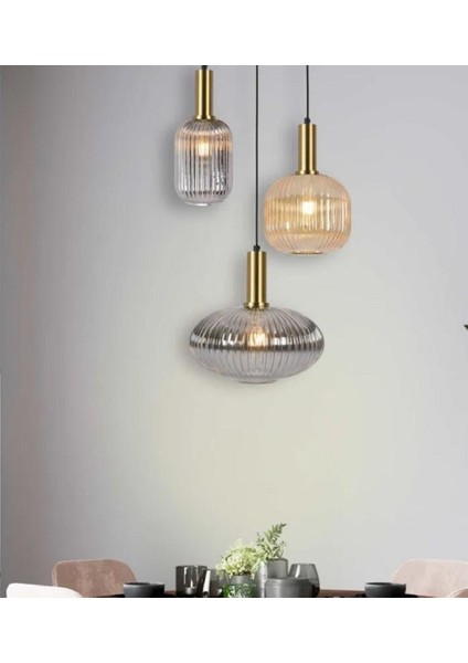 Mylights Modern Sarkıt Avize Bal ve Füme Cam Rustik Vintage Salon Avize Otel AVM Ofis Restaurant Kafe Mutfak Adası Masaüstü Oturma Odası Salon(Cam renkleri mevcut)