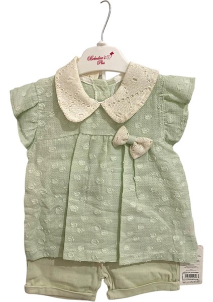 Bebedexs Plus 6/24 Ay Dantel Yakalı Fiyonklu Piefti 2'li Kız Takım fırsatları