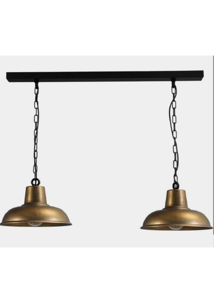 Mylights Ikili Masa Üsüt Metal Rustik Retro Vintage Avize 100CM Kasa