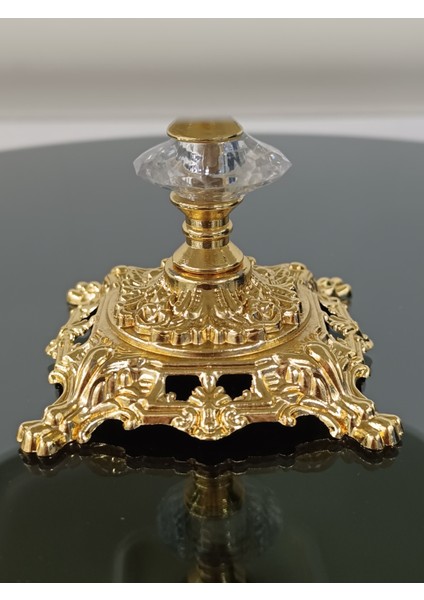 Porselen Sunum Tabağı Gold Ayaklı ve Kulplu indirimleri