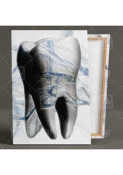 Diş Hekimi Odası Büro Diş Ağız Sağlığı Dekor Dikey Kanvas Tablo fiyatları