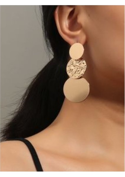 Sofistike Gold Küpe-Paslanmaz Çelik fırsatları