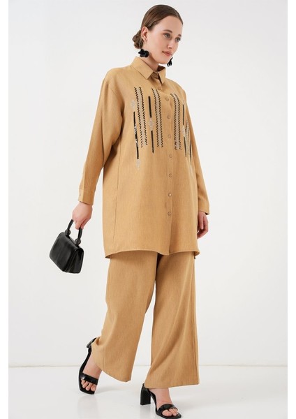 Desenli Tunik Pantolon Ikili Takım 6720 - Bisküvi