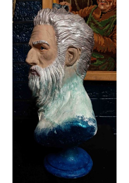 Poseidon Büst Heykel