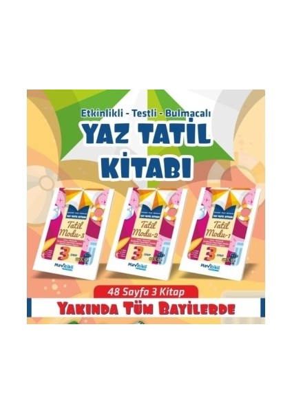 3. Sınıf Yaz Tatil Kitabı Seti (3 fasikül)
