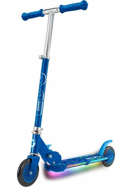 Evo 2 Tekerlekli Flash Işıklı Mavi Scooter