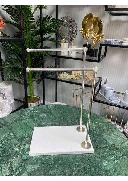 Mermer Kuvars 2'li Havluluk